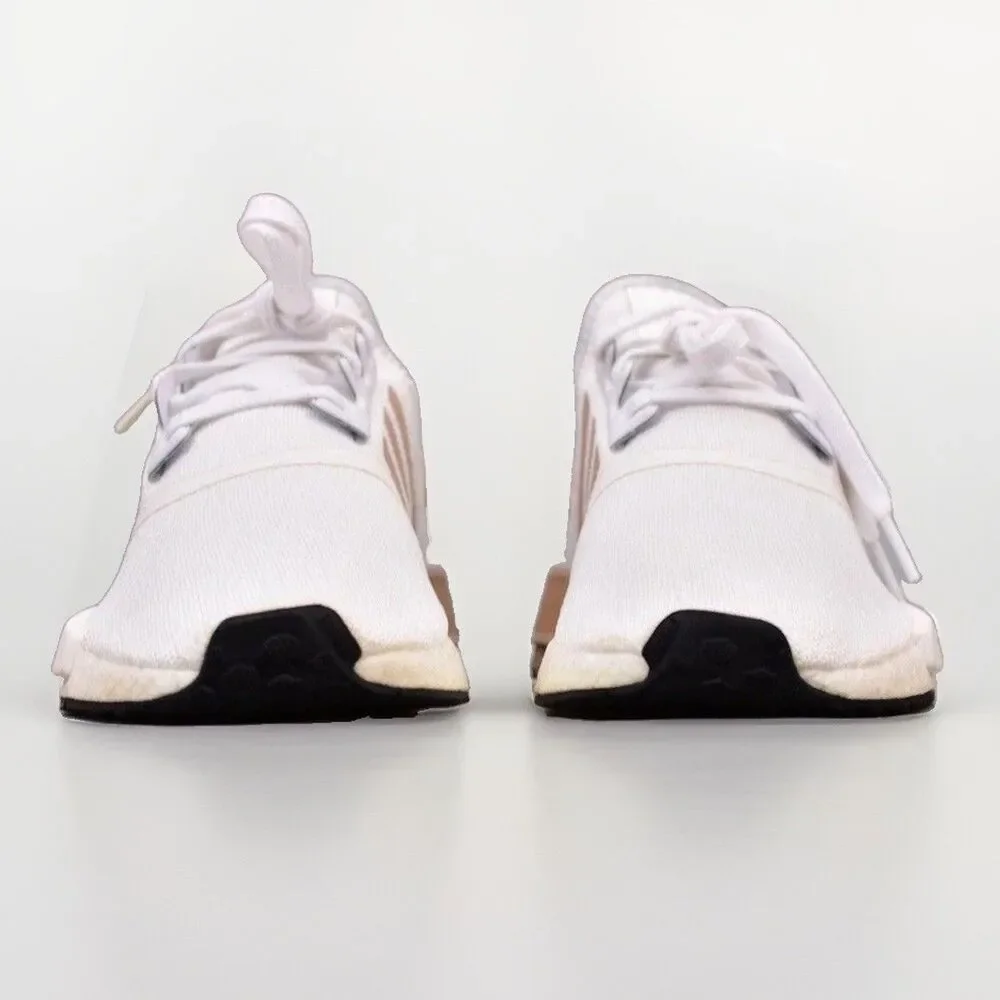 Adidas NMD R1 Womens Size 8 US Ash Pearl White Boost Knit Sneakers Shoes FV2475